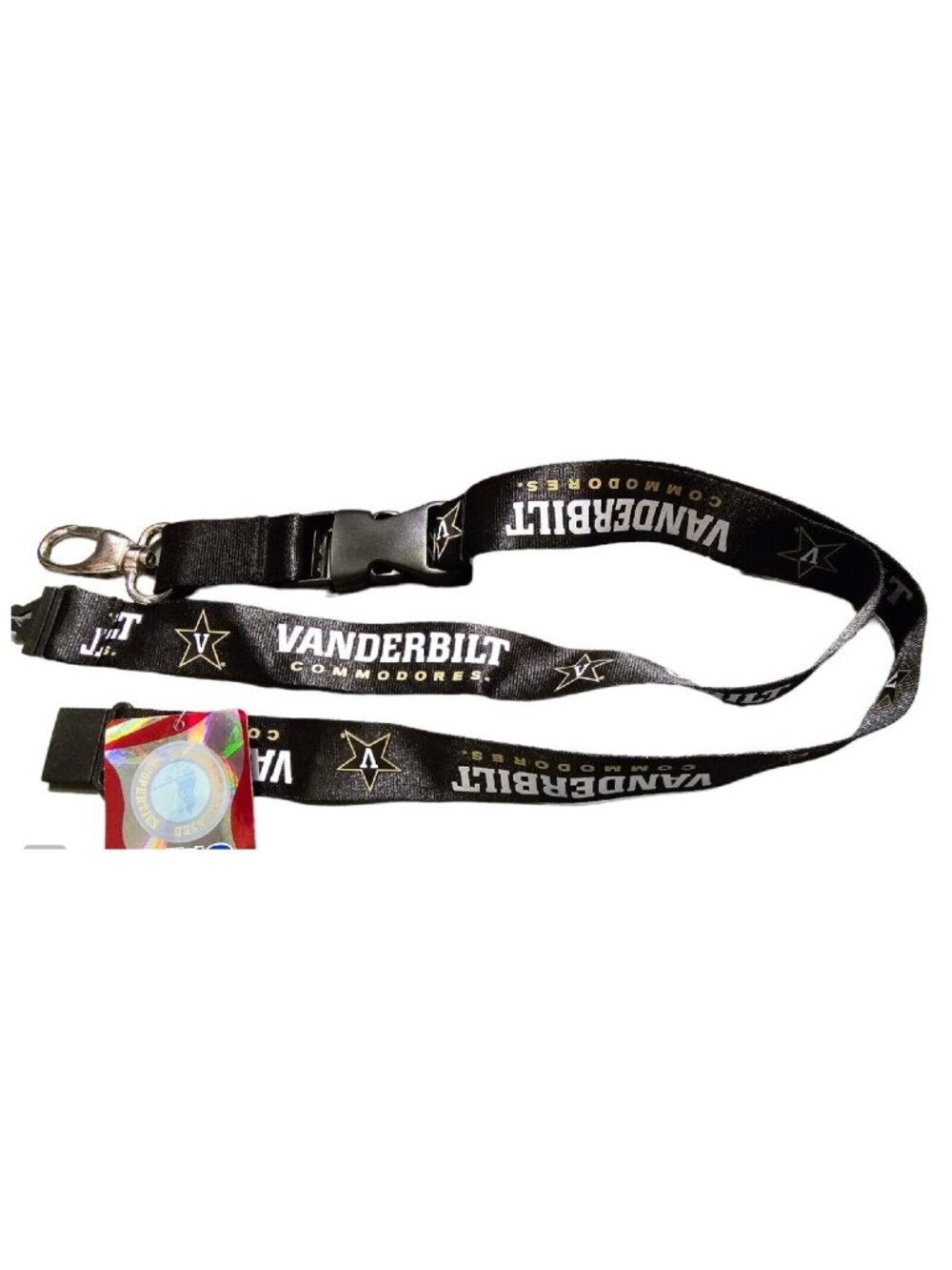 Vanderbilt Commodores Lanyard Keychain 2-Sided Reversible W/ Clip NCAA NEW